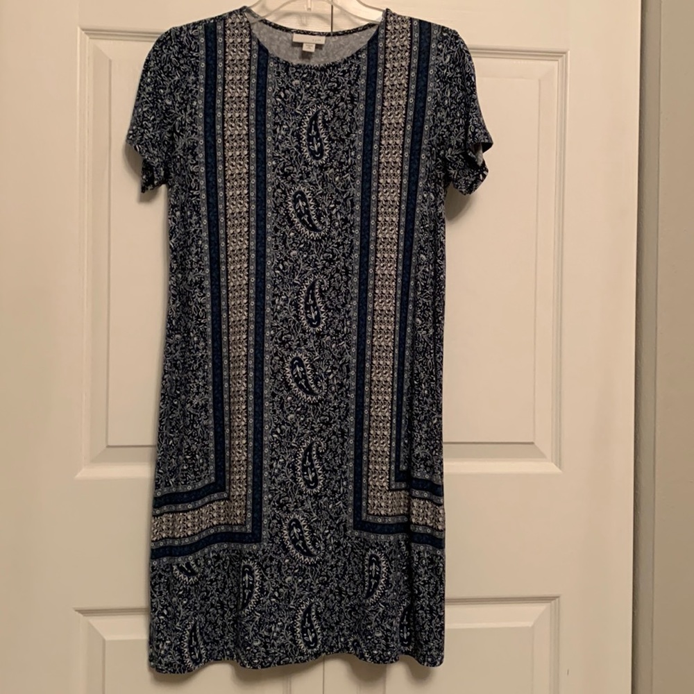 J. Jill Floral & Paisley Print Dress Wrinkle Free In Excellent Condition